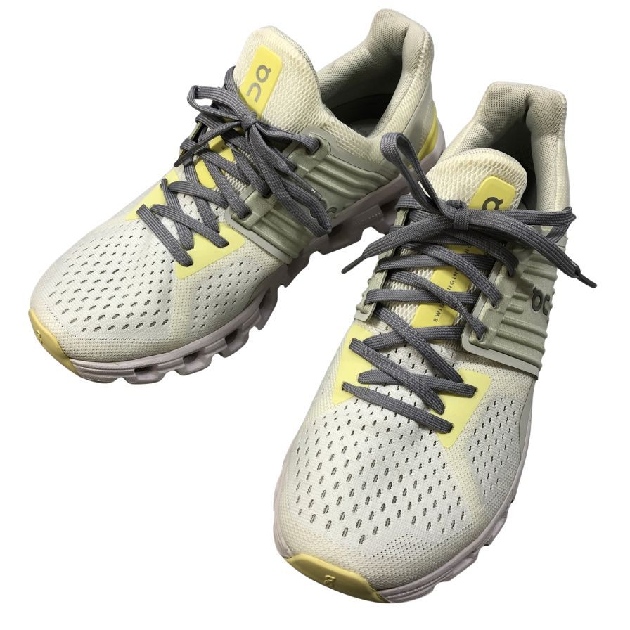 オン ランニングシューズ クラウドスウィフト グレー×イエロー レディース UK6.5 on cloudswift【AFC44】【中古】