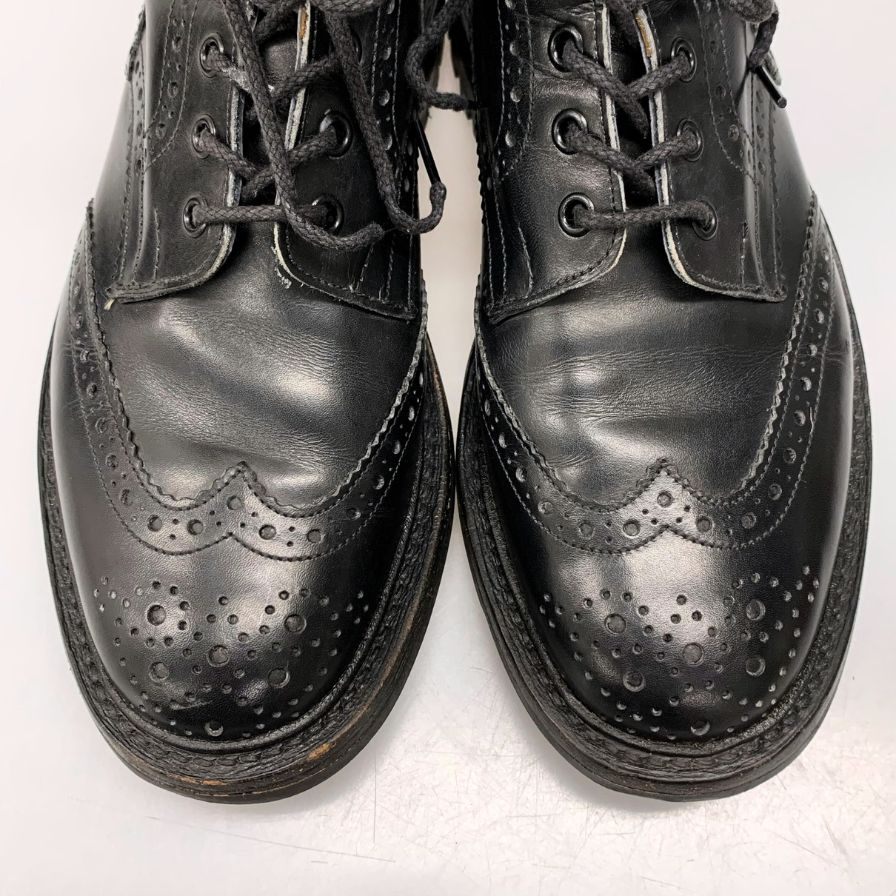 トリッカーズ カントリーブーツ M2508 モールトン カーフ コマンドソール メンズ サイズ7ハーフ ブラック Tricker`s ブーツ 約26.5cm【LA】【中古】
