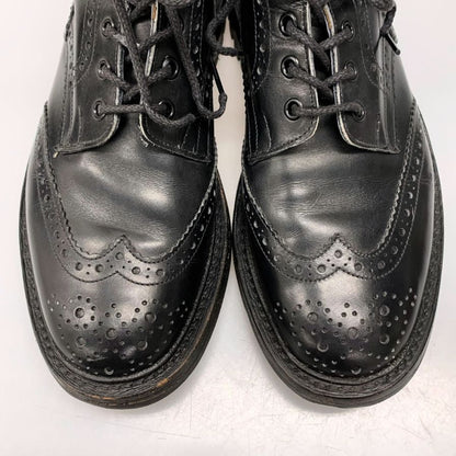 トリッカーズ カントリーブーツ M2508 モールトン カーフ コマンドソール メンズ サイズ7ハーフ ブラック Tricker`s ブーツ 約26.5cm【LA】【中古】