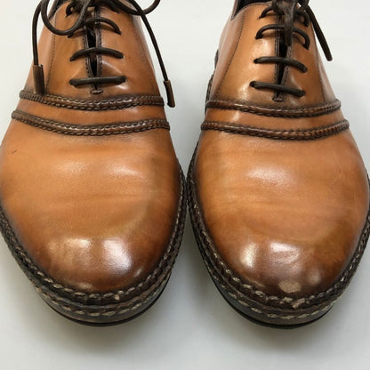 ベルルッティ レザーシューズ フルオパンケ製法 パティーヌ オルガ期 カーフ ブラウン サイズUK7 Berluti ビジネスシューズ 約25.0cm【LA】【中古】