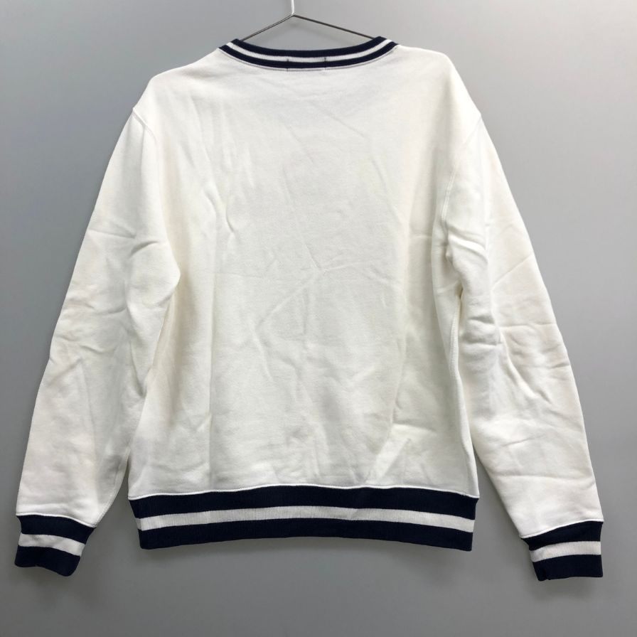 美品◆ポロ ラルフローレン 国内正規 エンブレム トップス 裏起毛 トレーナー メンズ サイズL ホワイト Polo Ralph Lauren 【AFB43】