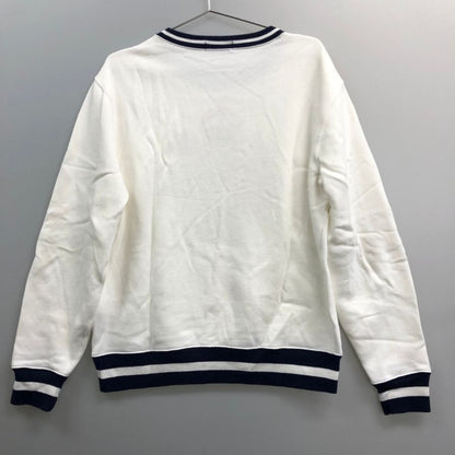 美品◆ポロ ラルフローレン 国内正規 エンブレム トップス 裏起毛 トレーナー メンズ サイズL ホワイト Polo Ralph Lauren 【AFB43】