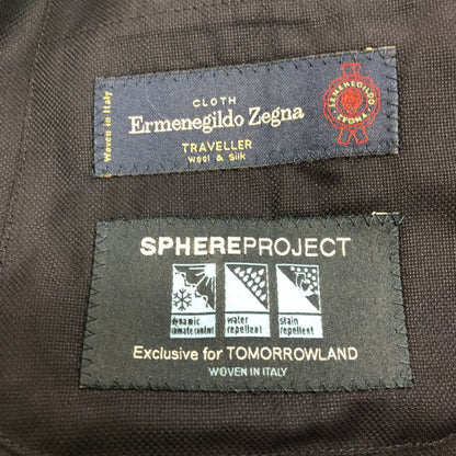 極美品◆トゥモローランド テーラードジャケット PILGRIM ウール シルク ネイビー サイズ44  tomorrowland 【AFB26】