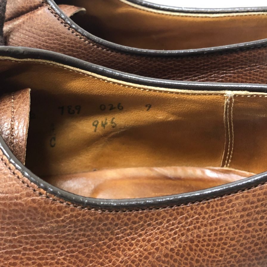 オールデン グレインレザー アルパインカーフ 946 外羽根 プレーントゥ メンズ サイズ8.5 ブラウン Alden 約26.5cm【PTM3】