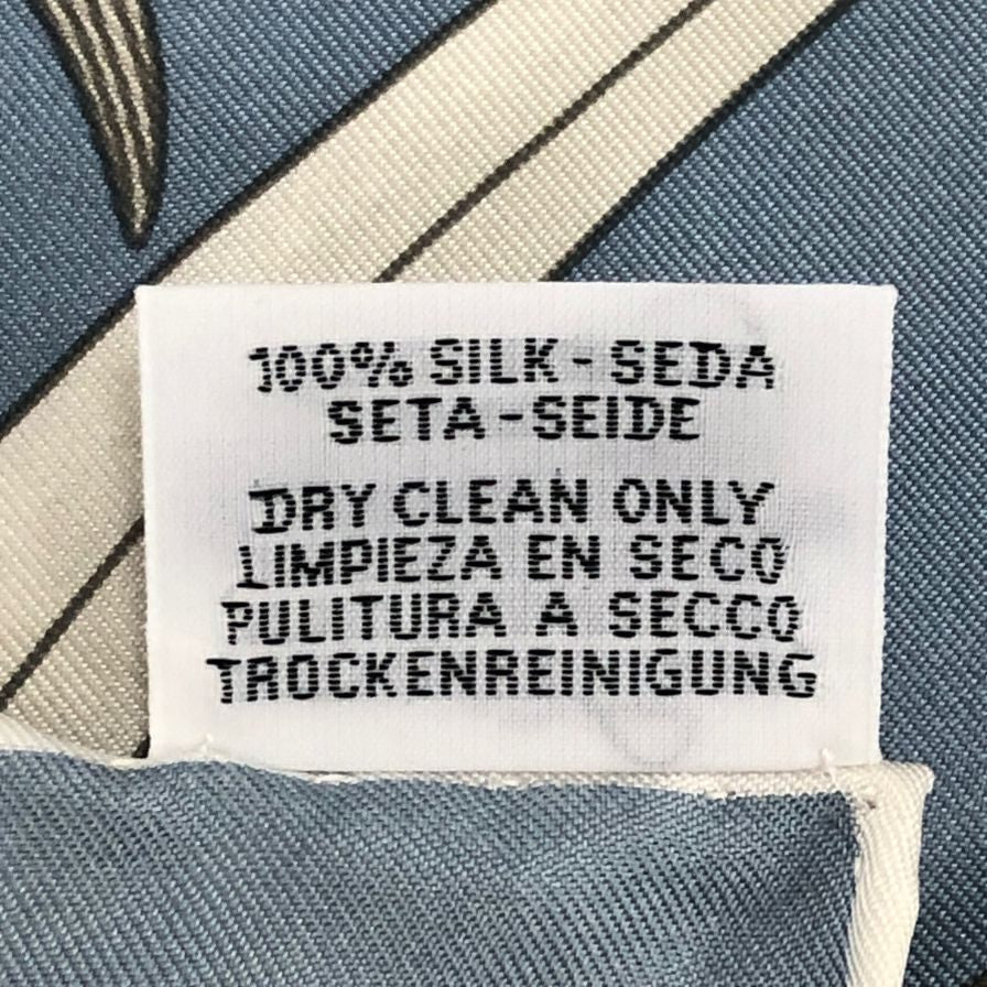 エルメス カレ90 25AW 最後の花束 Bouquet Final ブルー シルク レディース HERMES【AFB55】