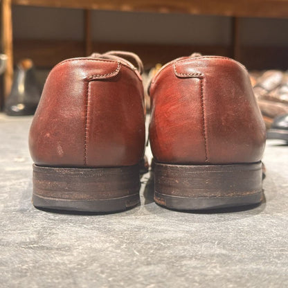 クロケット＆ジョーンズ レザーシューズ  バーニーズ別注 8311 バーニッシュカーフ バーガンディサイズUK6.5D メンズ CROCKETT&JONES ビジネスシューズ 約25.0cm【LA】【中古】