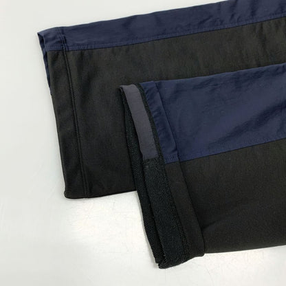 ランバン オンブルー イージー パンツ ワイドシルエット ナイロン ストレッチ メンズ ブラック サイズ50 LANVIN en Bleu 【AFB41】