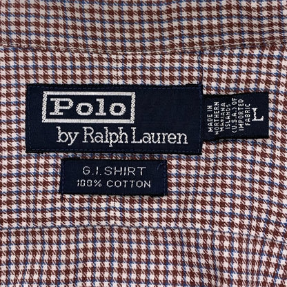 美品◆ポロ バイ ラルフローレン ワークシャツ ダブルポケット チェック メンズ サイズL POLO BY RALPH LAUREN 【AFB10】