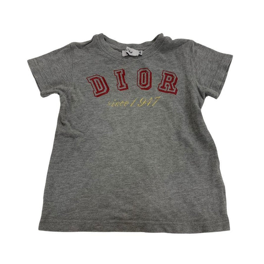 中古◆ベイビー ディオール Tシャツ コットン グレー系 サイズ2A キッズ baby Dior 【AFB39】