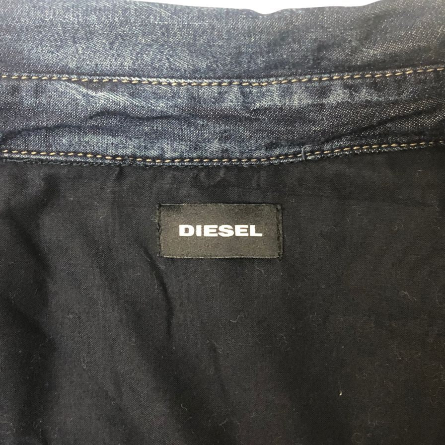 極美品◆ディーゼル デニムシャツ ダークインディゴ サイズM スリムフィット DIESEL 【AFB3】