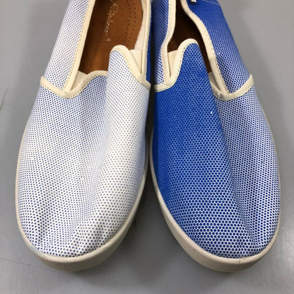 リビエラ スリッポン 編み込み レザー メッシュ シューズ マルチカラー グラデーション ブルー メンズ サイズ 44 RIVIERAS 約28.0cm【AFC51】