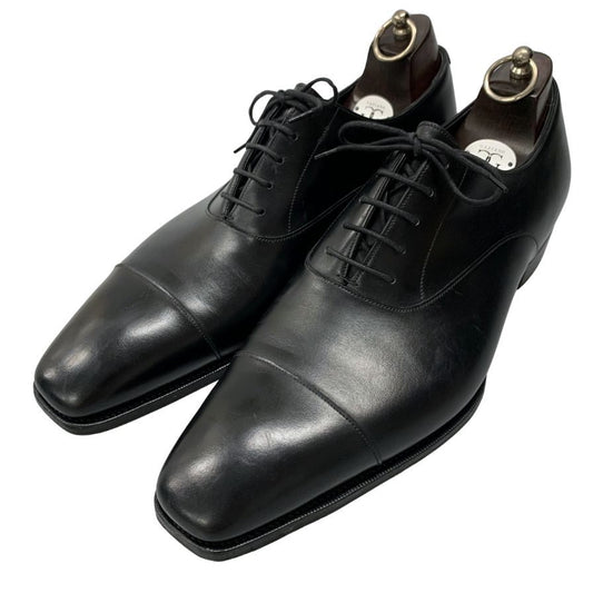 ガジアーノ＆ガーリング レザーシューズ オックスフォード カーフ ブラック UK12E メンズ 革靴 シューツリー付き GAZIANO＆GIRLING OXFORD ビジネスシューズ 約30.0cm【LA】【中古】