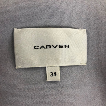 美品◆カルヴェン コート 1052M312  ウール サイズ34 ブルー系 レディース CARVEN 【AFA10】