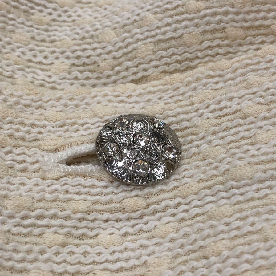 中古◆ルネ ワンピース ノースリーブ ツイード メタルボタン アイボリー レディース サイズ38 6426580 Rene TISSUE 【AFB3】