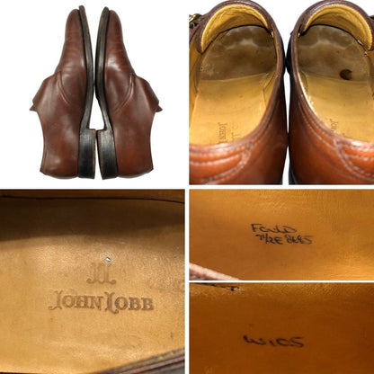 ジョンロブ レザーシューズ シングルモンク ブラウン UK7.5 JOHNLOBB 約26.0cm【AFC47】