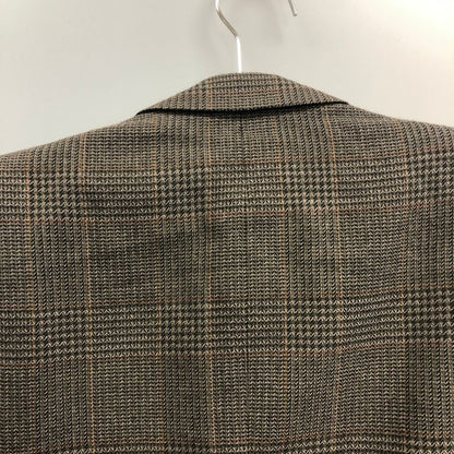 美品◆クリスチャンディオールムッシュ テーラードジャケット ダブル チェック ブラウン系 メンズ サイズS Christian Dior MONSIEUR 【AFF22】