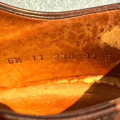 パラブーツ レザーシューズ シャンボード Uチップ デカタグ ブラウン  メンズ サイズUK6.5 PARABOOT ビジネスシューズ 約25.0cm【LA】【中古】