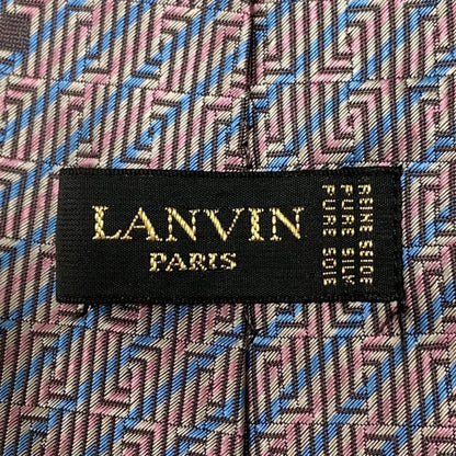 ランバン 総柄 ネクタイ ピンク メンズ LANVIN【AFI11】