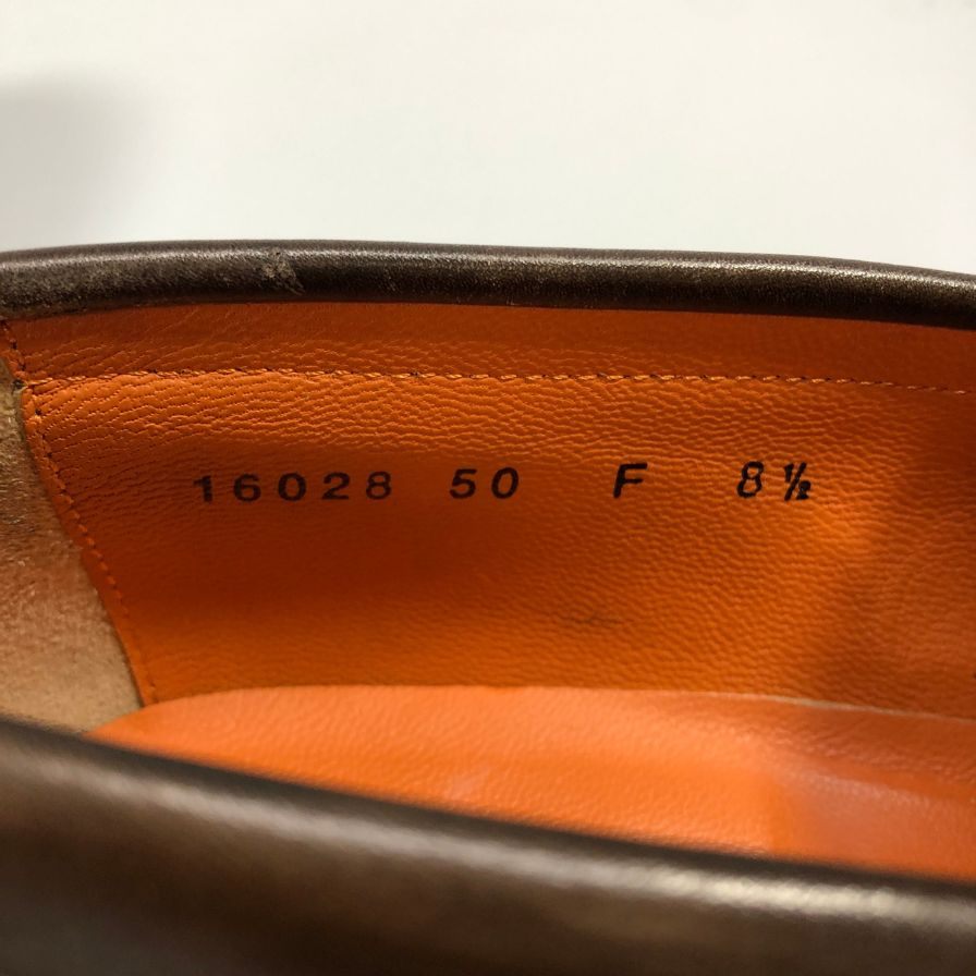 サントーニ レザーシューズ ローファー サイズ8.5 ブラウン メンズ SANTONI 約27.0cm【AFC31】