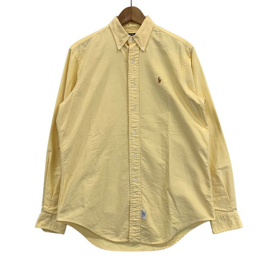 美品◆ポロラルフローレン ボタンダウンシャツ 90年S オールド イエロー メンズ サイズ15.5 Polo Ralph Lauren 【AFA21】