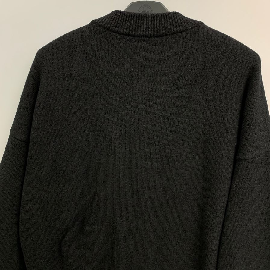 美品◆アミ アレクサンドル マテュッシ カーディガン ハートロゴ ウール ブラック メンズ サイズXL ami alexandre mattiussi 【AFB4】