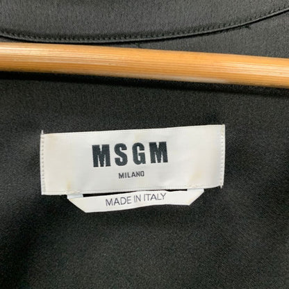 美品◆エムエスジーエム シャツ バックデザイン ジャージー サイズ36 レディース ブラック MSGM 【AFB35】