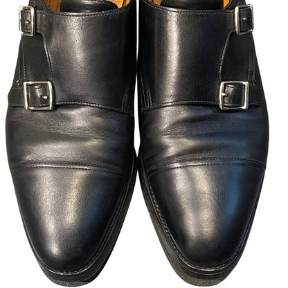 ジョンロブ レザーシューズ ダブルモンク ウィリアム カーフ ブラック メンズ サイズUK7.5E JOHN LOBB William ビジネスシューズ 約26.0cm【LA】【中古】