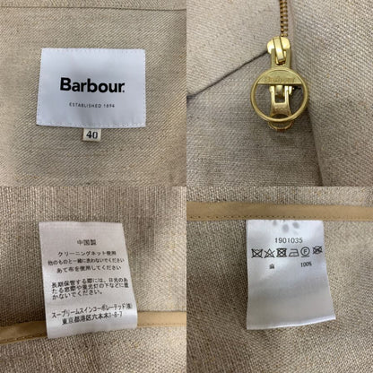 美品◆バブアー サファリジャケット 麻100% メンズ サイズ40 ベージュ Barbour 【AFA5】