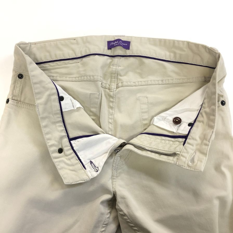 ラルフローレン チノパン パープルレーベル レザータグ メンズ ベージュ サイズ30/32 RALPH LAUREN 【AFB6】