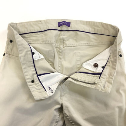 ラルフローレン チノパン パープルレーベル レザータグ メンズ ベージュ サイズ30/32 RALPH LAUREN 【AFB6】