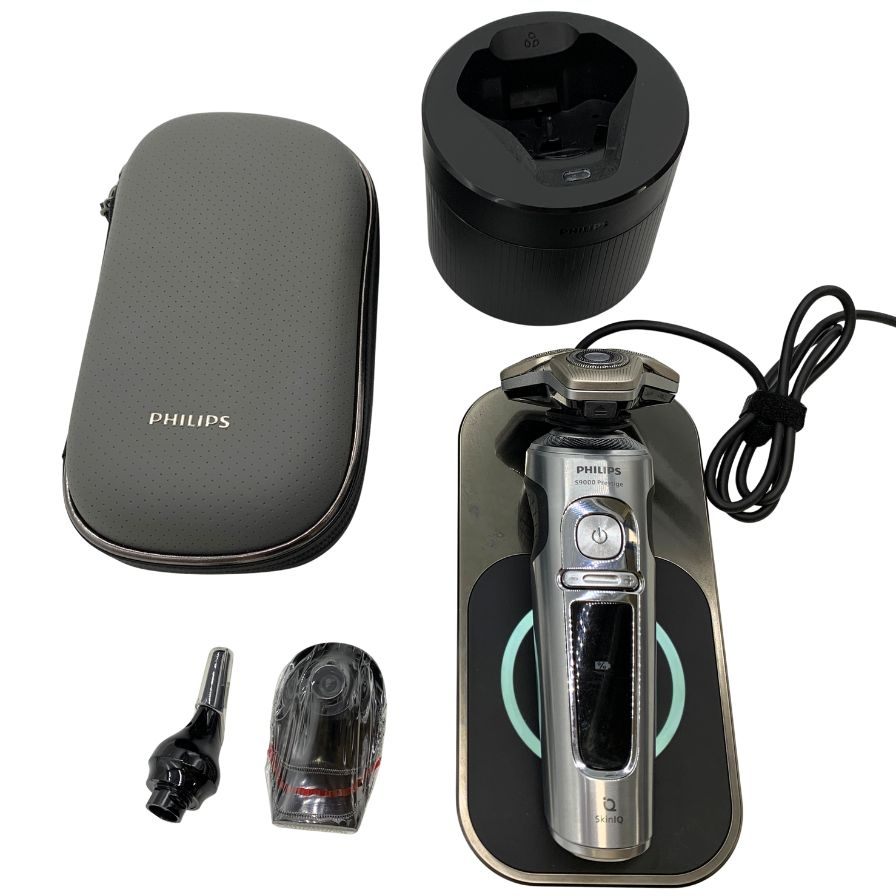 フィリップス 2024年製 電気シェーバー S9000 Prestige 回転式 シルバー SP9885/36 PHILIPS【AFI28】【中古】