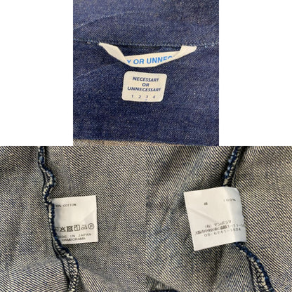 美品◆ネセサリー オア アンネセサリー カバーオール デニム メンズ サイズ3 ブルー系 NECESSARY or UNNECESSARY 【AFB25】
