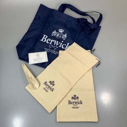 バーウィック 8491 タッセルローファー スエード ブラック UK4 メンズ スペイン製 Berwick 約23.0cm【AFD7】