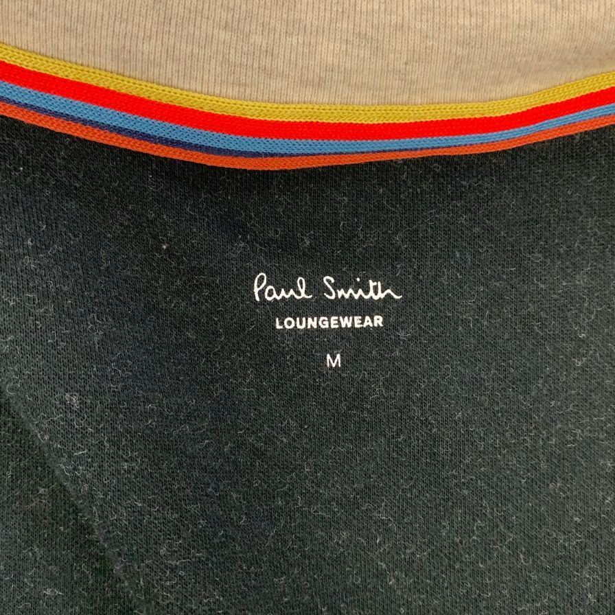 美品◆ポールスミス ジップアップカーディガン ボーダー柄 メンズ サイズM Paul Smith 【AFB19】