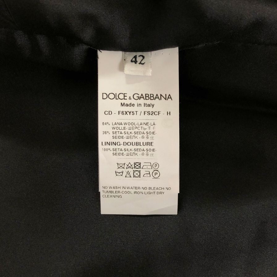 美品◆ドルチェ&ガッバーナ ノースリーブワンピース シルク混 総柄 レディース サイズ42 ブラック DOLCE&GABBANA 【AFB44】