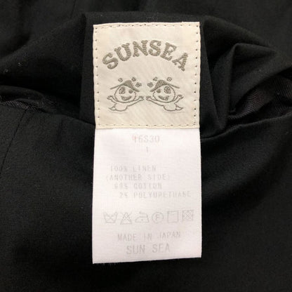 美品◆サンシー リバーシブルコート リネン グレー×ブラック メンズ サイズ1 SUNSEA 【AFB25】