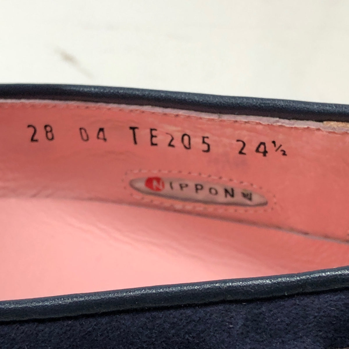 浅草 鞆ゑ スエードローファー スエード ネイビー レディース サイズ24.5 TE205 TOMOE 約24.5cm【AFD13】