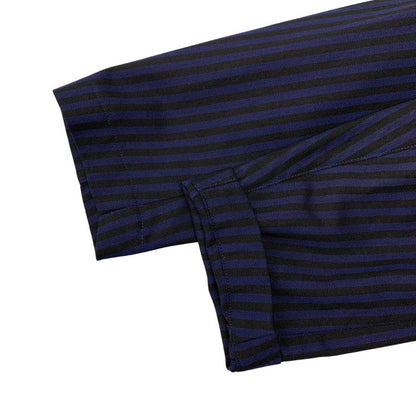 美品◆イッセイミヤケ 80S 筆タグ 変形ジャケット ストライプ ネイビー系 メンズ サイズM ISSEY MIYAKE 【AFB14】