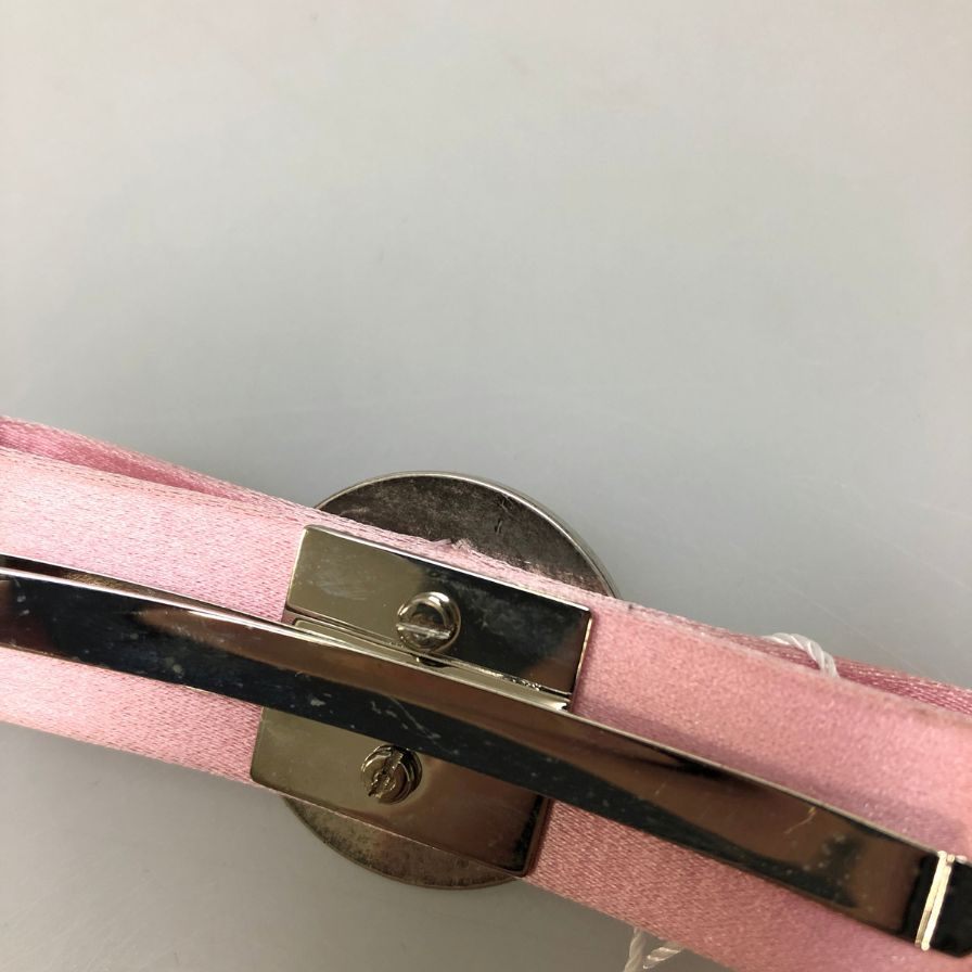 ヴェルサーチ バレッタ ピンク メデューサ シルバー金具 レディース VERSACE