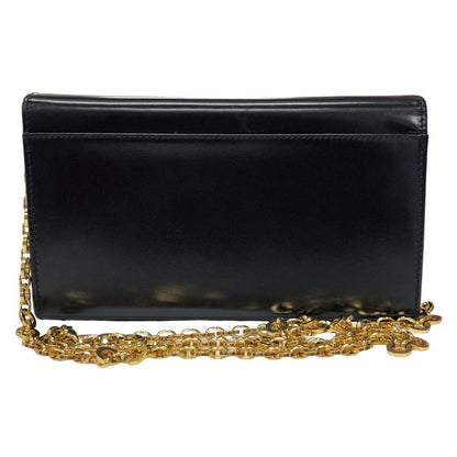 サルヴァトーレフェラガモ ショルダーバッグ AQ-21 9629 ガンチーニ チェーン ゴールド金具 レザー ブラック Salvatore Ferragamo【AFB56】