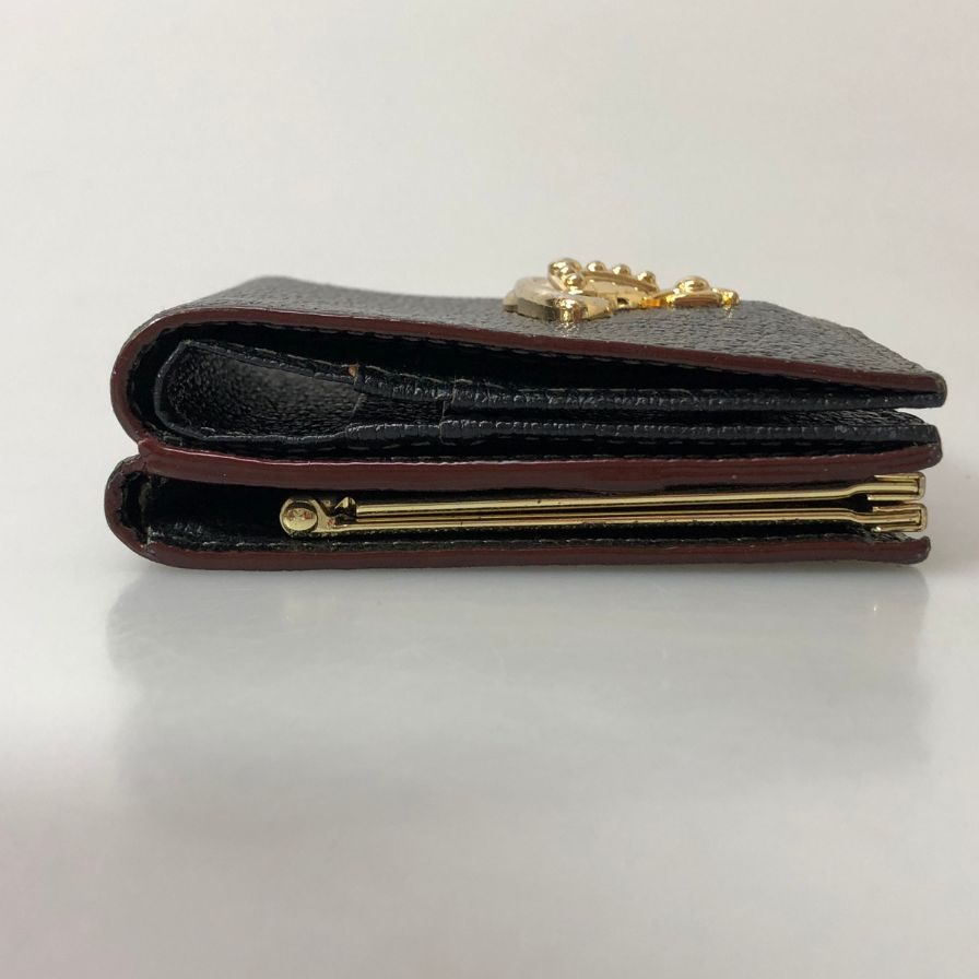 ヴィヴィアンウェストウッド 二つ折り がま口財布 オーブ 黒 Vivienne Westwood【AFI21】