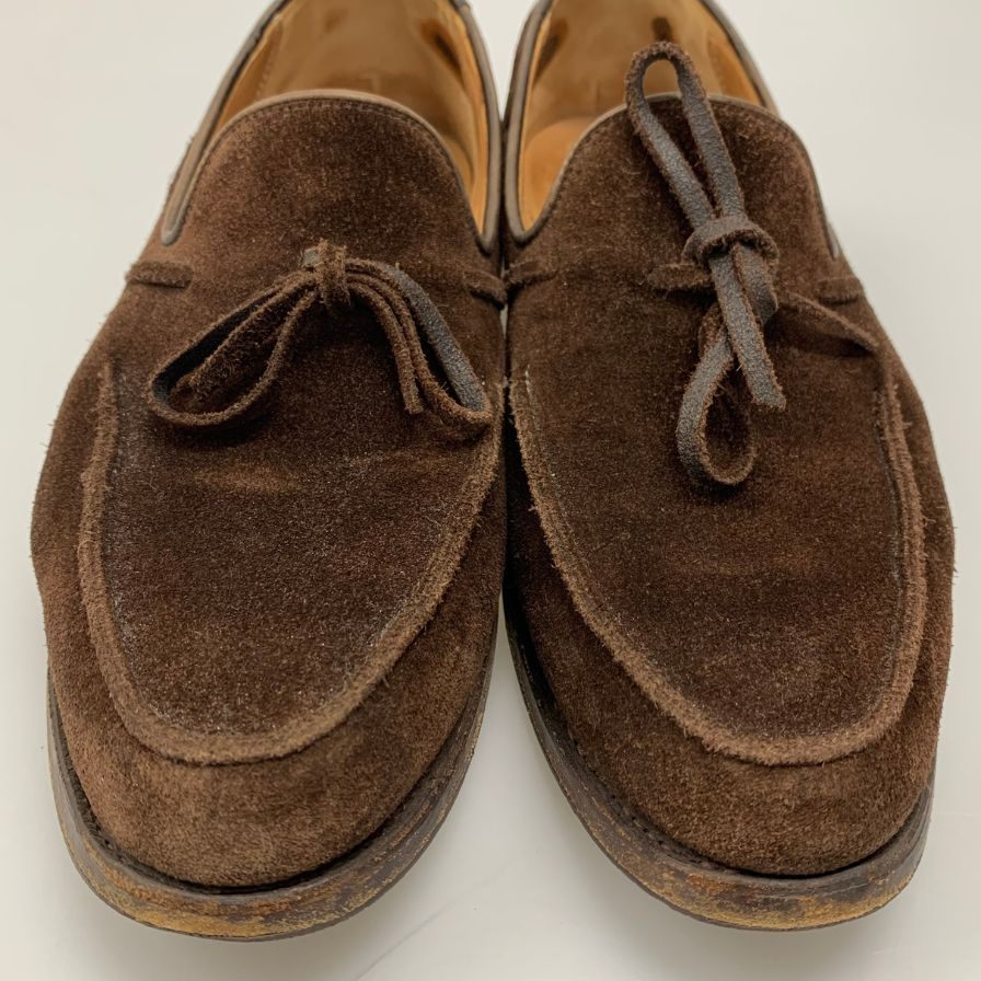 クロケット&ジョーンズ ローファー タッセルローファー ヘイリング スエード ダークブラウン サイズ7.5 CROCKETT&JONES  HAYLING 約26.0cm【AFC41】