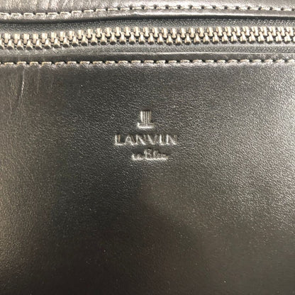 ランバン オンブルー トートバッグ ビジネス ファスナー ナイロン×レザーコンビ メンズ ブラック LANVIN【AFE1】