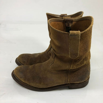 レッドウィング 8188 ペコスブーツ スエード プレーントゥ ブラウン サイズUS7.5E メンズ REDWING 約25.5cm【YB6】