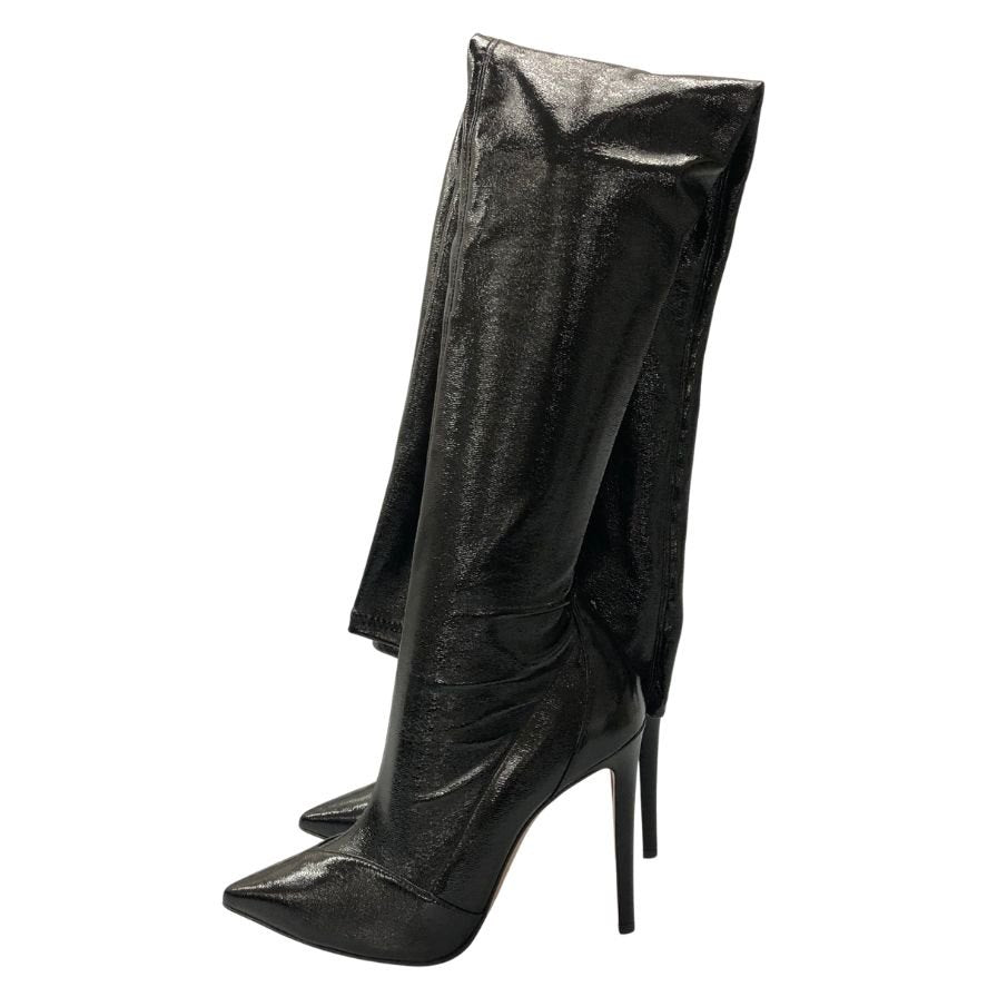 エリザベッタ フランキ ロングブーツ サイズ38 ブラック レディース ELISABETTA FRANCHI 約24.5cm【AFC41】
