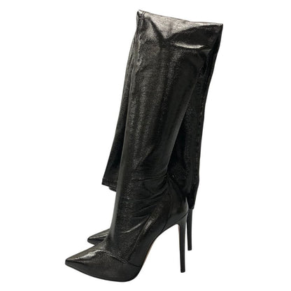 エリザベッタ フランキ ロングブーツ サイズ38 ブラック レディース ELISABETTA FRANCHI 約24.5cm【AFC41】