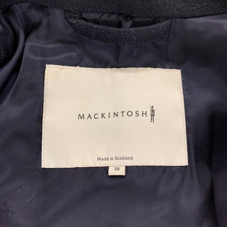 美品◆マッキントッシュ ステンカラーコート ウール ネイビー メンズ サイズ38 MACKINTOSH 【AFF22】