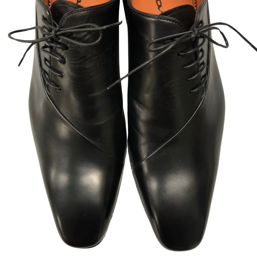 サントーニ レザーシューズ 16407 サイドレース レザー サイズ6.5 ブラック メンズ Santoni 約25.5cm【AFD15】