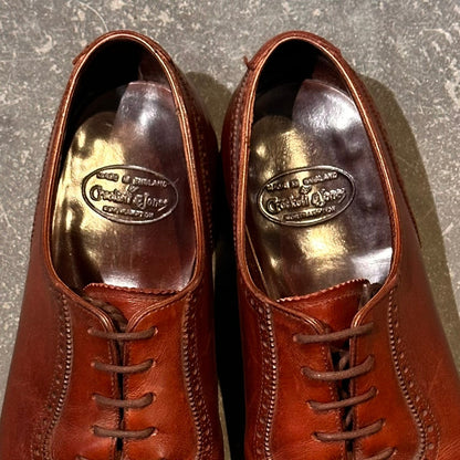 クロケット&ジョーンズ レザーシューズ アルバニー アデレード カーフ ブラウン メンズ サイズUK6D Crockett&Jones ビジネスシューズ 約24.5cm【LA】【中古】