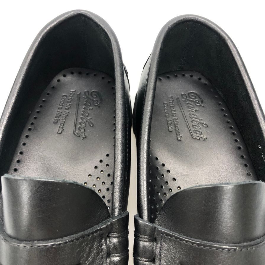パラブーツ ローファー 0223 カーフ メンズ ブラック サイズ6ハーフ Paraboot ローファー 約25.0cm【LA】【中古】